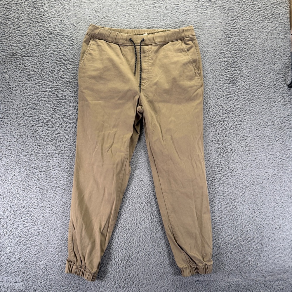 Urban Pipeline Pant Mens M Beige Cotton Twill Jogger Tapered Streetwear Stretch